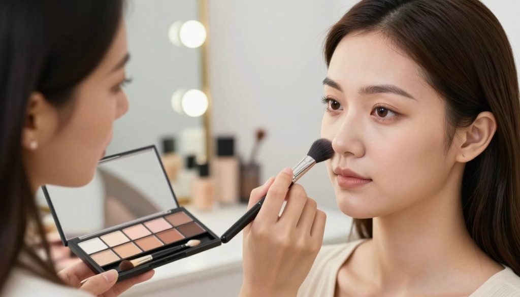 a técnica de contorno facial ideal para rosto redondo