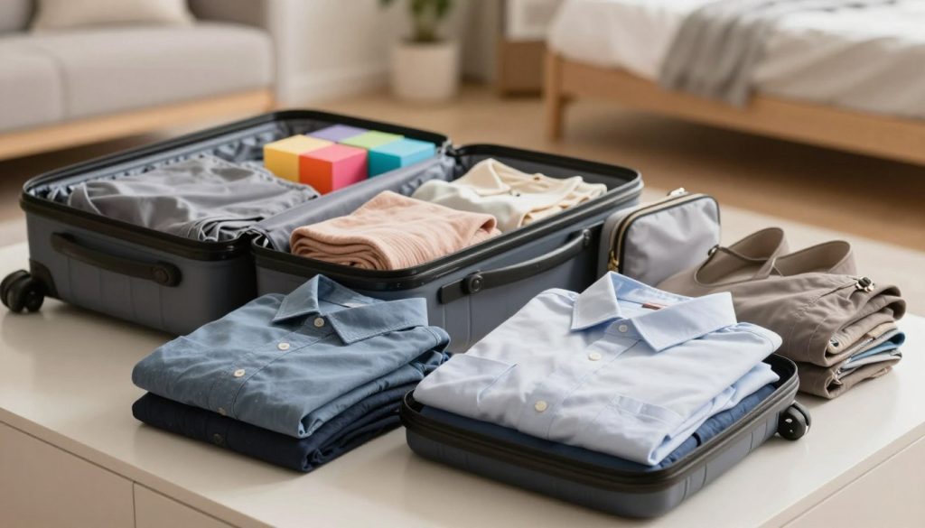 como embalar roupas na mala para não amassar