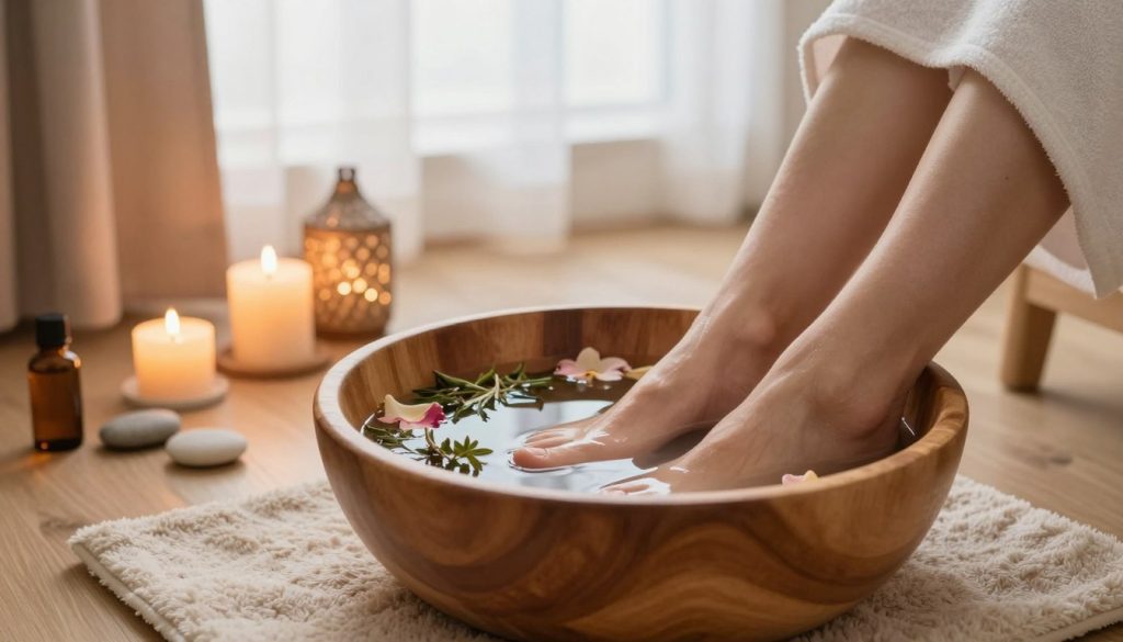 como fazer um escalda pés relaxante em casa